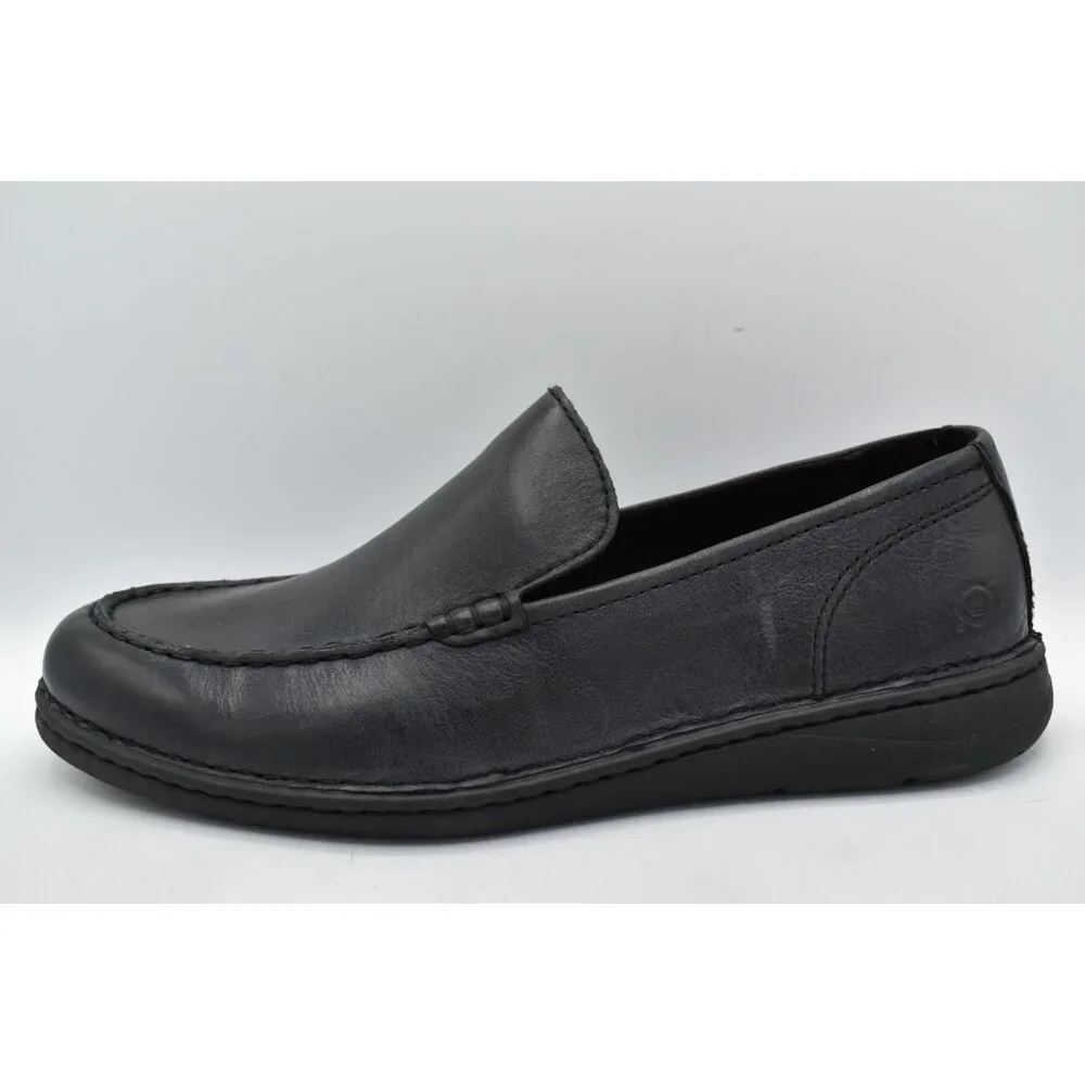 Born Mens Size‎ 10 Thaton Black Full Grain Leather Loafers Shoes